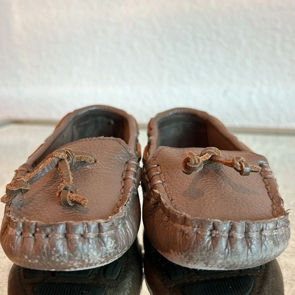 Janie and Jack-brown leather loafer - Picture 2 of 7